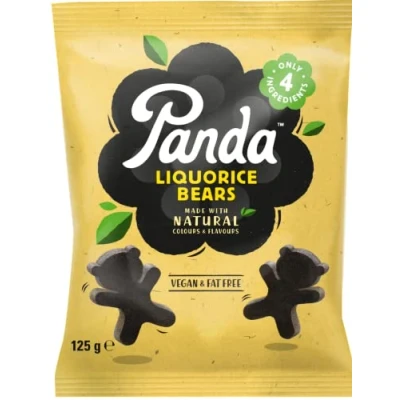 Image de Panda Réglisse en forme d&#039;ours 125 g