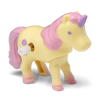 Image de Tobar Einhorn Licorne rebondissante avec Ses Pattes Avant et Jette sur la Surface, Article Assorti, idéal comme Cadeau, à partir de 3 Ans, Environ 7 cm, 37540, Jaune,Rose