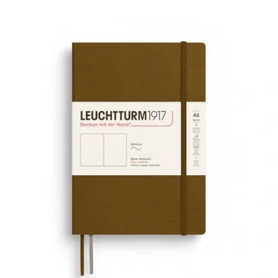 Image de LEUCHTTURM1917 372210 Carnet de notes Medium (A5) 14,5 x 21 cm, Couverture souple, 123 pages numérotees, Spice Brown, blanc