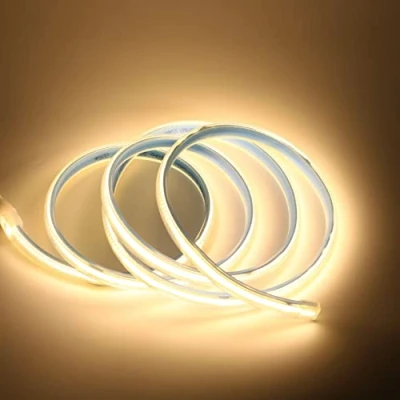 Image de pcning Bande Lumineuse LED COB 3000K Blanc Chaud 5M Puissante Strip Lights Recoupable 50 CM IP67 Etanche avec Interrupteur (Blanc Chaud, 5)