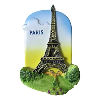 Image de Aimant de réfrigérateur 3D en résine Motif Tour Eiffel Paris