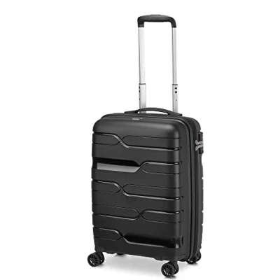 Image de MODO by Roncato MD1 Trolley Extensible Cabine Rigide avec TSA, Noir, Bagaglio a Mano, Valise Partie Centrale et Roues pivotantes