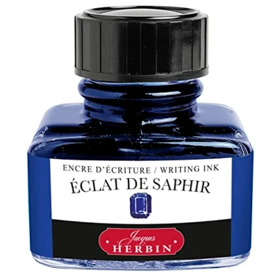 Image de EXACOMPTA Herbin 13016T Un flacon d&#039;encre 30 ml pour stylo plumes et stylos roller, Eclat de saphir