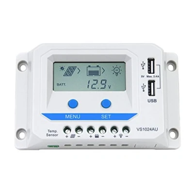 Image de EPEVER contrôleur de charge PWM VS1024AU 10A 12V / 24V travail automatique avec écran LCD connexion USB
