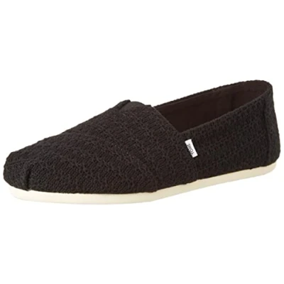 Image de TOMS Femme Knitted Alpargata Mocassin Plat, Noir trapu, 36 EU
