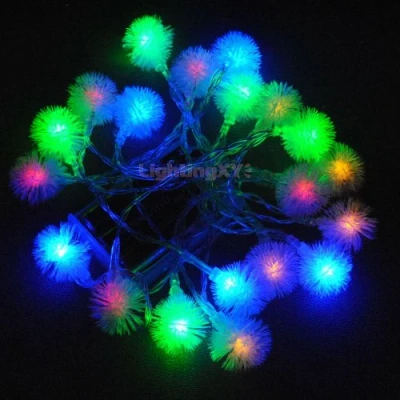 Image de JnDee™ Guirlande lumineuse LED multicolore à piles 2 m 20 Fonctions marche/arrêt/flash, parfaite pour Noël, mariages et fêtes