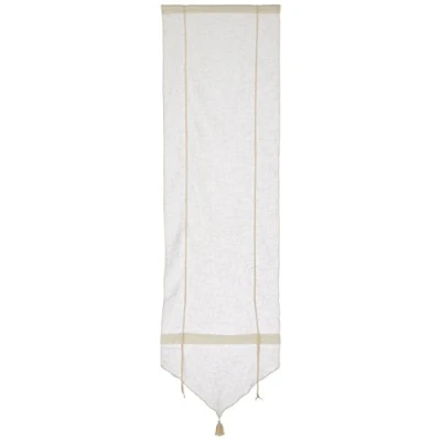Image de Linder 0171 /10/338 Store Pointe Relevable Aspect Lin Blanc Passe Tringle 45 x 165 cm