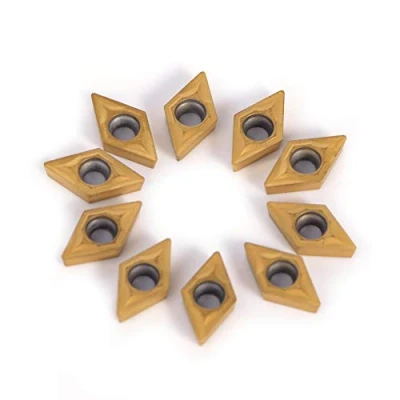 Image de 10 Pcs CNC Inserts en Carbure, Forme Losange Plaquettes Cutter Tour, Lame Carbure Indexable Pour Tour Outil de Tournage