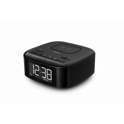 Image de Philips Audio R7705/10 Radio Réveil avec Chargement sans Fil Qi pour Téléphone (Radio Dab+/FM, Bluetooth, Double Alarme, Synchronisation Automatique de L&#039;heure, Batterie Secours)