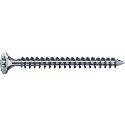 Image de Spax 12010801805 T STAR Plus Lot de 50 vis pour constructions en bois, 8 x 180 mm, tête fraisée avec nervures fraisage, filetage complet, pointe CUT, WIROX A3J, 1201010801805