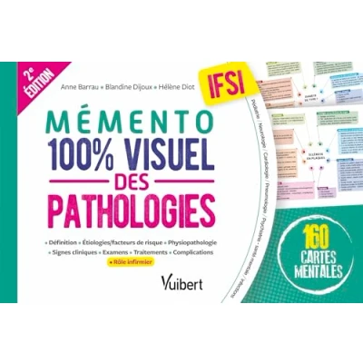 Image de Mémento 100% visuel des pathologies IFSI 160 cartes mentales colorées pour mémoriser facilement les au programme études infirmières