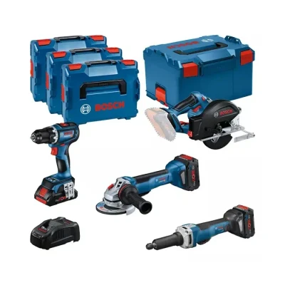 Image de Bosch Professional KIT 4 Outils GSR/GWS/GKM/GGS1 4.0Ah + 2 x ProCore 18V 5.5Ah 0615990N3A
