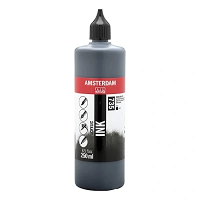 Image de Amsterdam Flacon d&#039;encre acrylique noir oxyde 735 (17307350) 250 ml