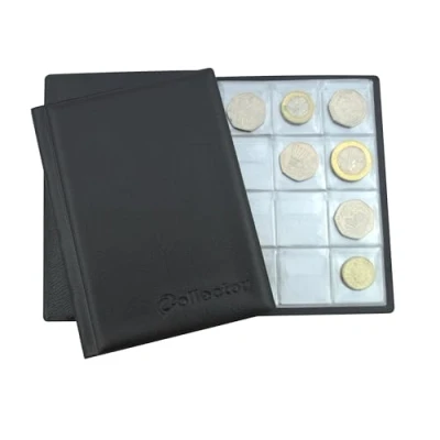 Image de COLLECTOR Coin Album for 96 Medium Coins £1 £2 50p Book MULTICHOICE (Noir)