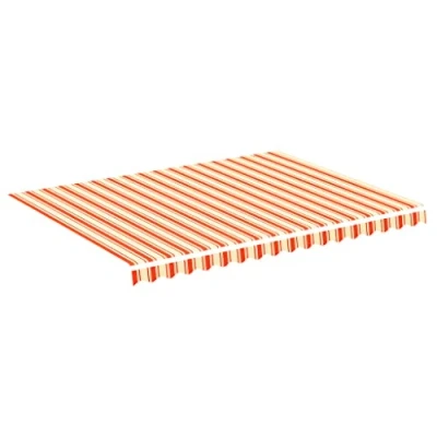 Image de vidaXL Tissu de Remplacement pour Auvent Toile d&#039;Auvent Rechange Store Banne Jardin Patio Terrasse Extérieur Jaune et Orange 4x3 m