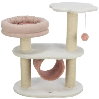 Image de TRIXIE Isabella 44472 Arbre à Chat Plusieurs étages 70 cm Blanc/Vieux Rose, avec de Nombreuses possibilités griffoir, Jeux, Ainsi Que lieux Retraite, Confortable et Stable