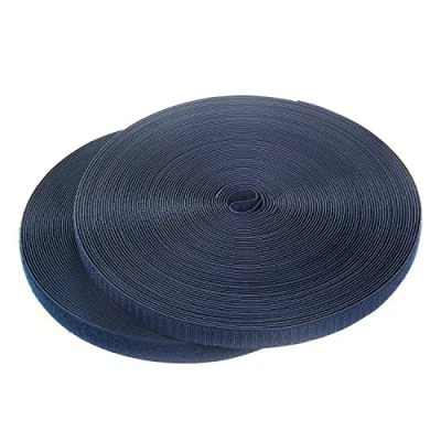 Image de TUKA Scratch Ruban à coudre 25 mètres x 20mm, Non adhésif bande Hook &amp; Loop, Crochet et Boucle pour couture, Tissu Fermeture, 25m Boucle, Bleu marine, TKB5004 Navy