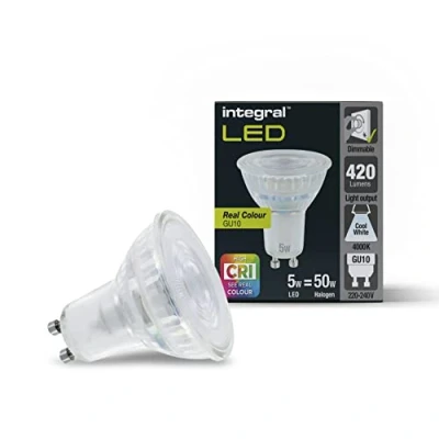 Image de Integral LED Real Colour Premium GU10 Ampoule blanc chaud à gradation Révéler les vraies couleurs dans votre maison (CRI95) avec le plus proche de la lumière naturelle du soleil