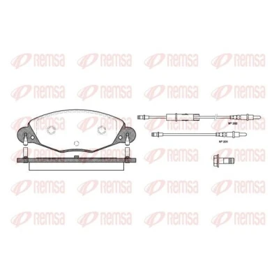 Image de REMSA 0827.04 Jeu de plaquettes frein CITROËN: C5 I Break, II 5 portes, portes