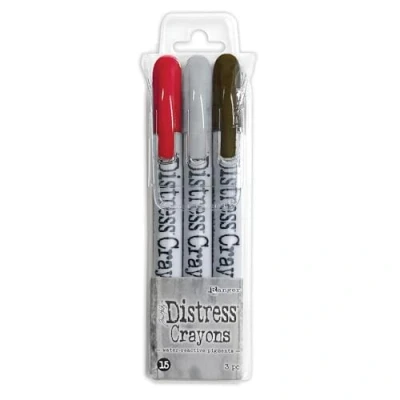 Image de Tim Holtz Ranger Distress Lot de 15 crayons à papier Motif carreaux bûcheron/ombre perdue/bois brûlé Multicolore 14 x 1,5 cm