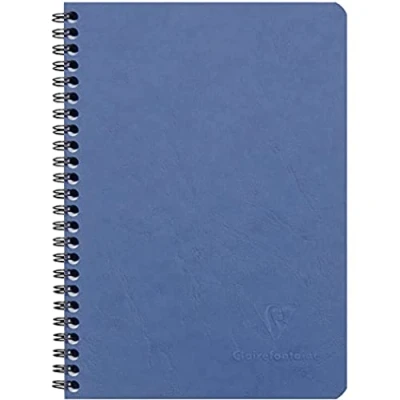 Image de Clairefontaine 785664C Collection Age Bag Un Carnet à Pochettes Bleu A5 14,8x21 cm 120 Pages Détachables Lignées + 3 Intercalaires avec Poches de Rangement Couverture Carte Lustrée Grain Cuir