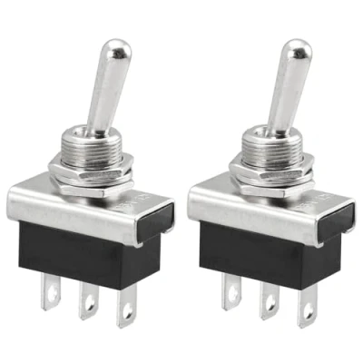 Image de Heschen Interrupteur à bascule kn3d 102 un/un (Interrupteur On/On) SPDT 3 broches rastend 25 A 12 V pour Voiture, 2 pièces