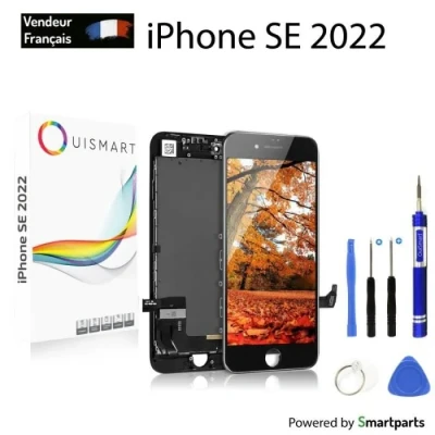 Image de OuiSmart® ECRAN LCD pour IPHONE SE 2022 Noir + VITRE Tactile sur Chassis KIT Outils