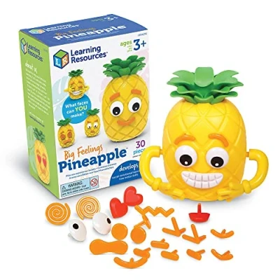 Image de Learning Resources Ananas des émotions, jouet socioémotionnel, jeu créatif, conscience du corps, Cadeau pour les enfants de 3 4 5 6 ans, garçons et filles