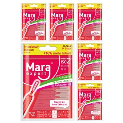 Image de Brosses de nettoyage interdentaire Mara Expert Avec goût menthe Revêtement fluorure et chlorhexidine Pour une haleine fraîche Demandez conseil à votre dentiste