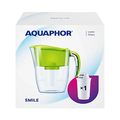 Image de AQUAPHOR Smile Carafe filtrante 2,4 L (Citron vert, A5 Mg)