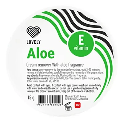 Image de LOVELY Lash Cream Remover pour extensions de Cils Parfum : ALOE VERA Crème nettoyante douce et rapide enlever les &amp; la colle Volume individuels