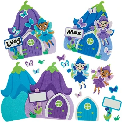 Image de Baker Ross FX459 Kits de Portes fées clochette Lot 4, kit création en mousse pour les enfants.