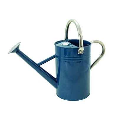 Image de Kent &amp; Stowe Arrosoir en Acier galvanisé avec 2 poignées Style Anglais Classique Bleu 4,5 l