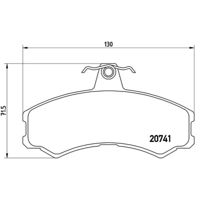Image de BREMBO P A6 024 Jeu de plaquettes frein contact signal d&#039;usure exclu avec vis d&#039;étrier sans accessoires IVECO: Massif Station Wagon
