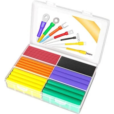 Image de Kit de Tubes Thermorétractables 140pcs 3:1, Tube Thermorétractable Coloré Pointool Assortiment Pour Automobiles Étanches À L&#039;eau Avec Revêtement Adhésif Fils