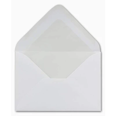 Image de Glüxx Lot de 100 enveloppes DIN B6 avec doublure en soie Blanc 12,5 x 17,6 cm 80 g/m² Collage humide Sans fenêtre Idéal pour les cartes v?ux Noël