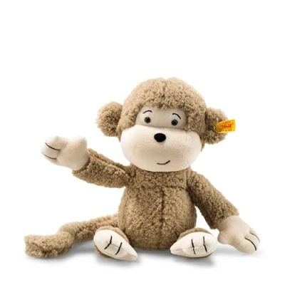 Image de Steiff Soft Cuddly Friends Brownie Monkey Animal Singe, 060304, Marron Clair, 30 cm