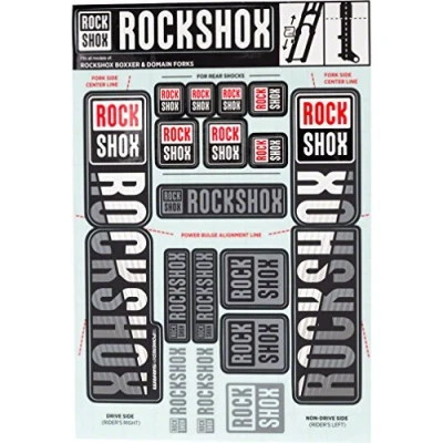 Image de RockShox 11.4318.003.515 Lot d&#039;autocollants Double Couronne Blanc 35 mm Pièces de Rechange Unisexe, 35mm Standrohre und Doppelbrücke
