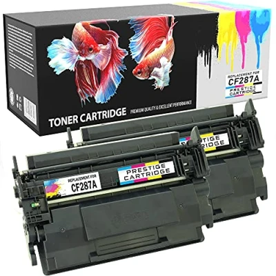 Image de PRESTIGE CARTRIDGE CF287A Cartouches de Toner pour Imprimante Laser HP Laserjet Enterprise M506dn M506n M506x MFP M527c M527dn M527f M527z Pro M501dn M501n Noir (Pack 2)