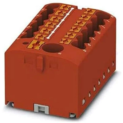 Image de PHOENIX CONTACT PTFIX 6/12X2.5 RD Bloc de distribution borne à alimentation 450V 24A Nombre bornes 13 Section 0.14mm² 4mm² AWG 26 12 Largeur 41mm Hauteur 21.7mm Rouge 8pcs