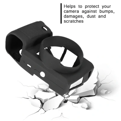 Image de Étui de protection en silicone souple pour appareil photo avec conception d&#039;accès facile Sony A6000 noir