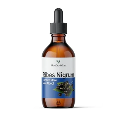 Image de Vonderweid Ribes Nigrum Teinture Mère sans alcool Extrait glycériné Gouttes de cassis Extraction par ultrasons Complément Alimentaire Végétalien, 100ml