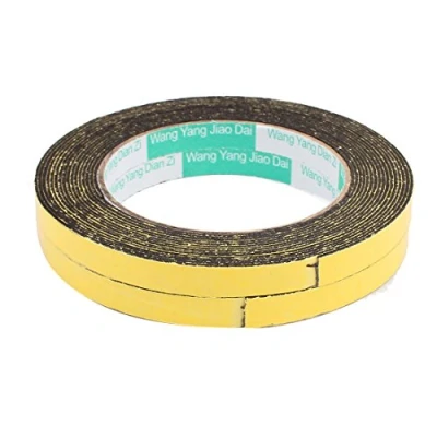 Image de sourcing map 2pcs 10mm x 1mm auto adhésif simple face ruban mousse antichoc 5M Longueur