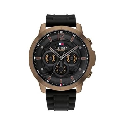 Image de Tommy Hilfiger Montre à aiguilles, Homme, Taille: One Size, Schwarz