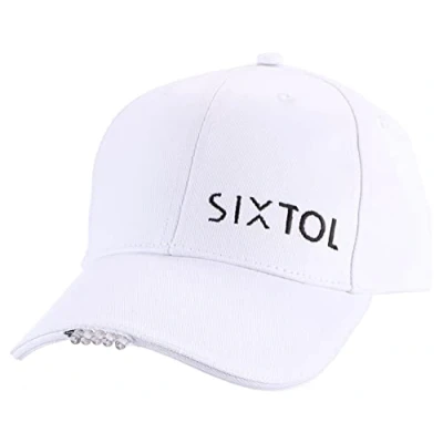 Image de SIXTOL Casquette de Baseball avec lumière LED 25 LM Chargement Via USB Taille Universelle Blanc