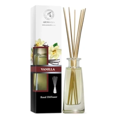 Image de Diffuseur Parfum de Vanille 100ml Naturel Fragrance Fraîche et Durable Kit Cadeau avec 10 Bâtonnets Bambou Meilleur pour Aromathérapie