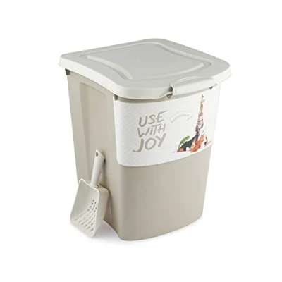 Image de Rotho Archie Conteneur pour aliments animaux 38l avec couvercle, Plastique (PP) sans BPA, multicolore, (41.0 x 37.0 50.0 cm)