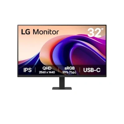 Image de LG 32U631A B Ecran PC bureautique 32&quot; Dalle IPS résolution QHD (2560x1440), 5ms 100Hz, HDR 10, sRGB 99% (CIE1931), inclinable, HDMI 2.0, USB C (15W)