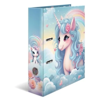Image de HERMA classeur A4 Happy Licorne, 7 cm de large, avec motif maternelle, coloré impression intérieure pour garçons, filles et enfants