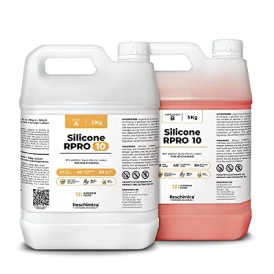 Image de Silicone pour Moulage 1:1 R PRO 10, Caoutchouc de Liquide idéal Les moules Souples et Compatible avec résines, la Cire, Le plâtre d&#039;autres matériaux (10 kg)